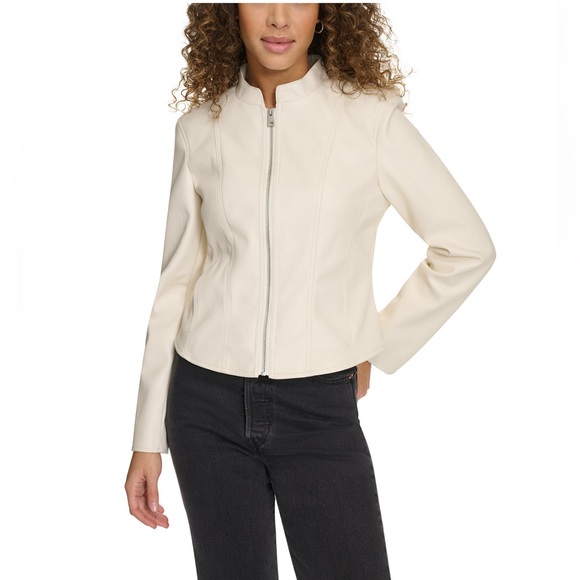 Levi's Jackets & Blazers - Levi's Women's Faux-Leather Cut Racer Jacket size XS